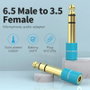 Vention Adaptador Jack VAB-S01-L 6.5 mm Macho a 3.5 mm Hembra Azul